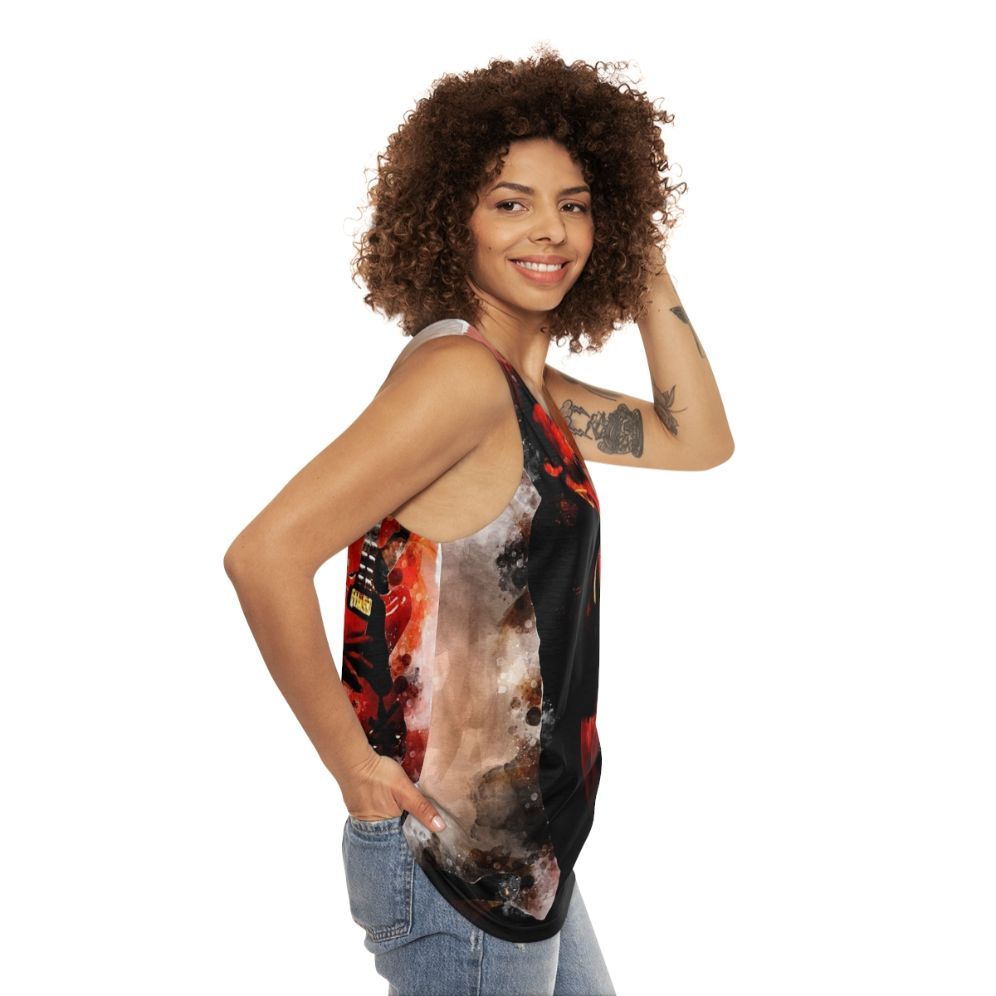 Johnny B Goode Unisex Retro 80s Tank Top - women side