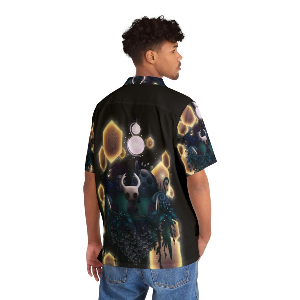 Hollow Knight Island Hawaiian Shirt featuring tropical pattern - People Back