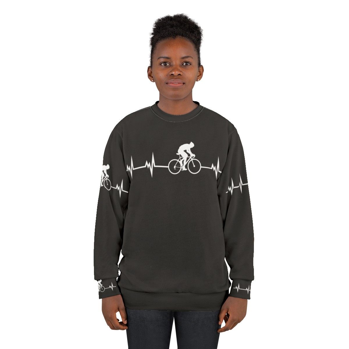 Cycling Heartbeat Graphic Sweatshirt - women