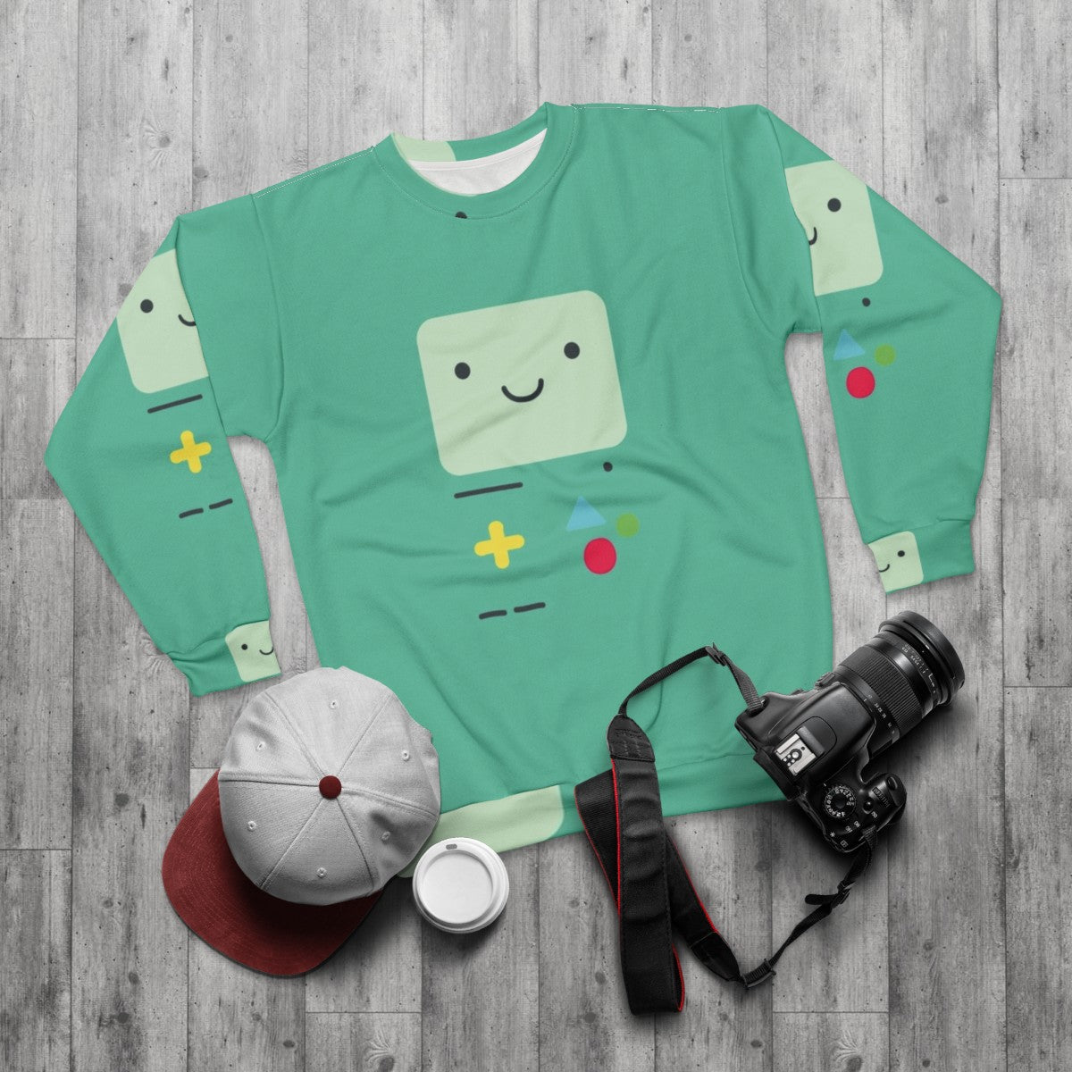 Adventure Time BMO Sweatshirt - flat lay