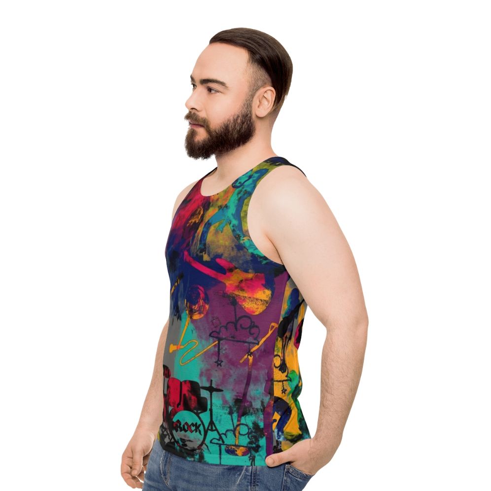 Rock band unisex tank top - men side