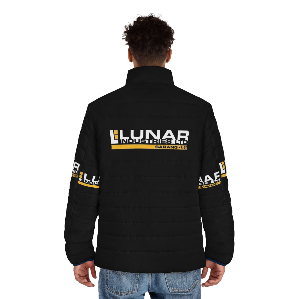 Sarang puffer jacket from Lunar Industries, featuring a moon-inspired design - men back