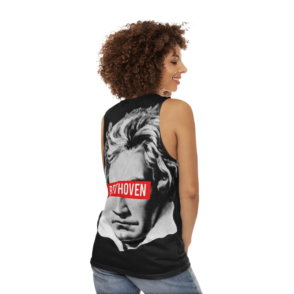 Beethoven Classical Music Unisex Tank Top - women back