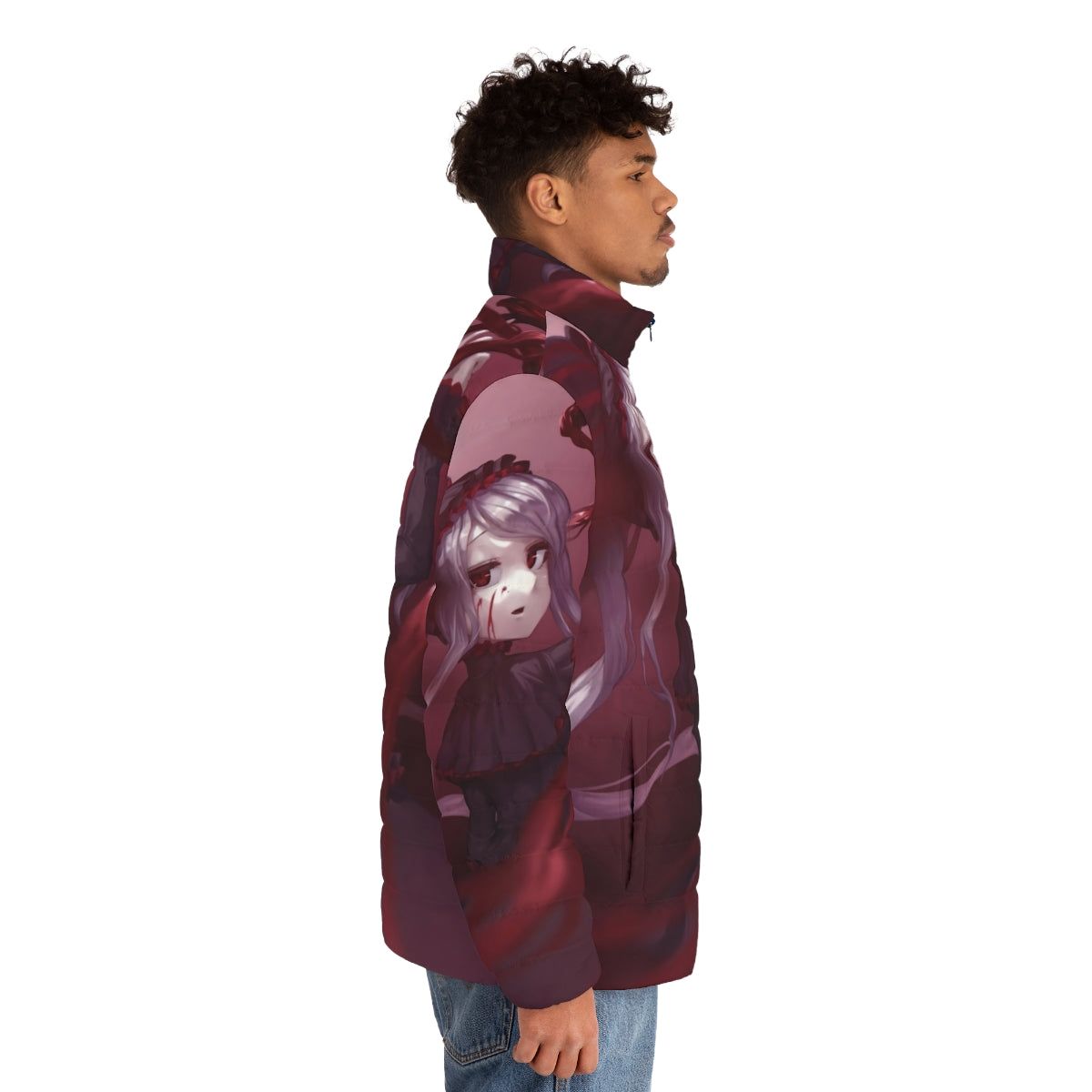 Overlord Shalltear Bloodfallen Puffer Jacket featuring the character from the popular anime and manga series - men side right