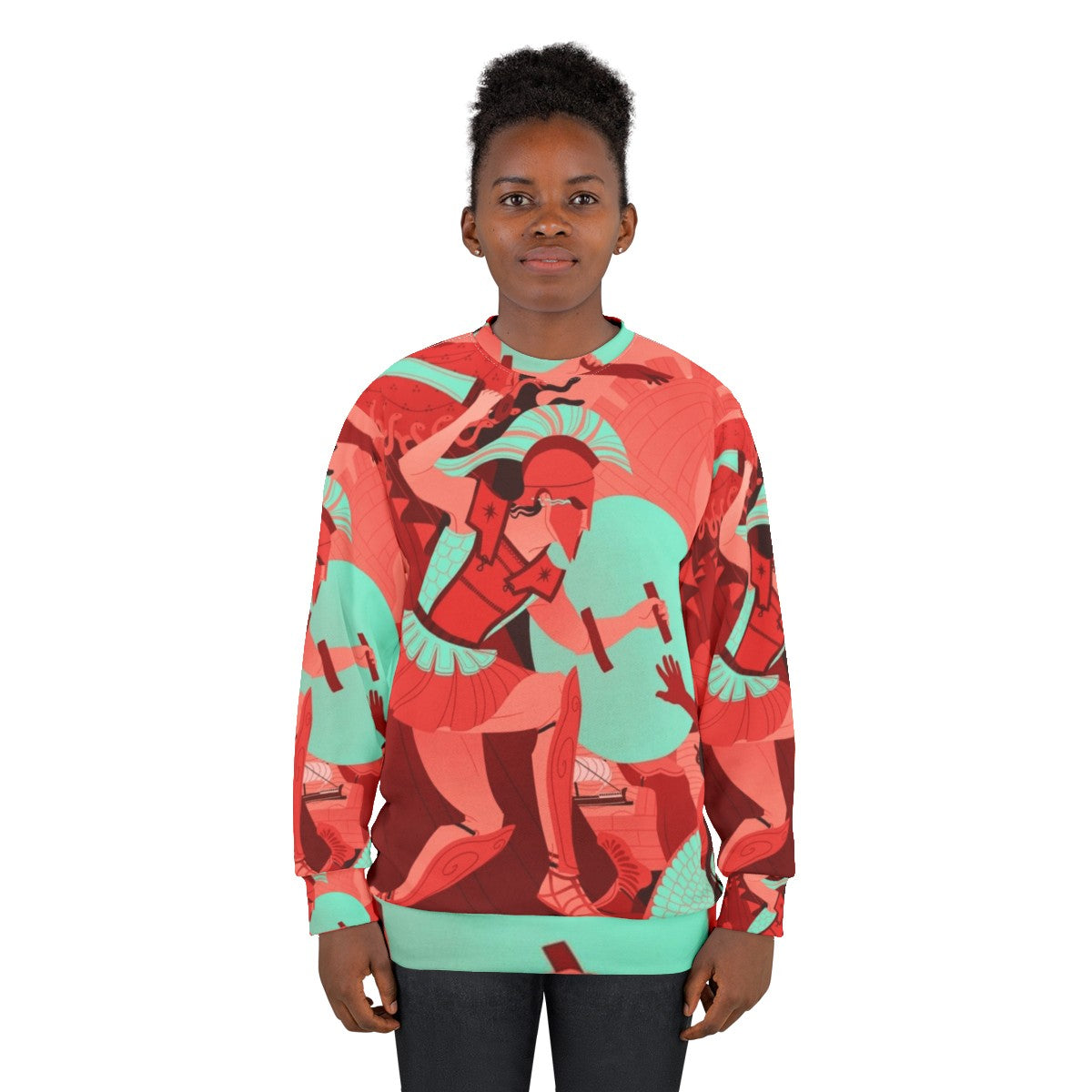 The Iliad Sweatshirt - Featuring Iconic Characters from Homer's Epic Poem - women