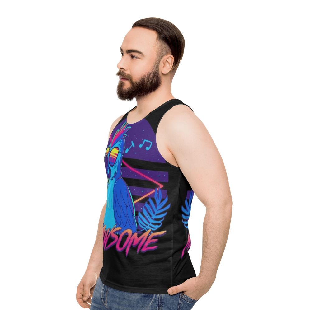 Macaw Unisex Tank Top - men side