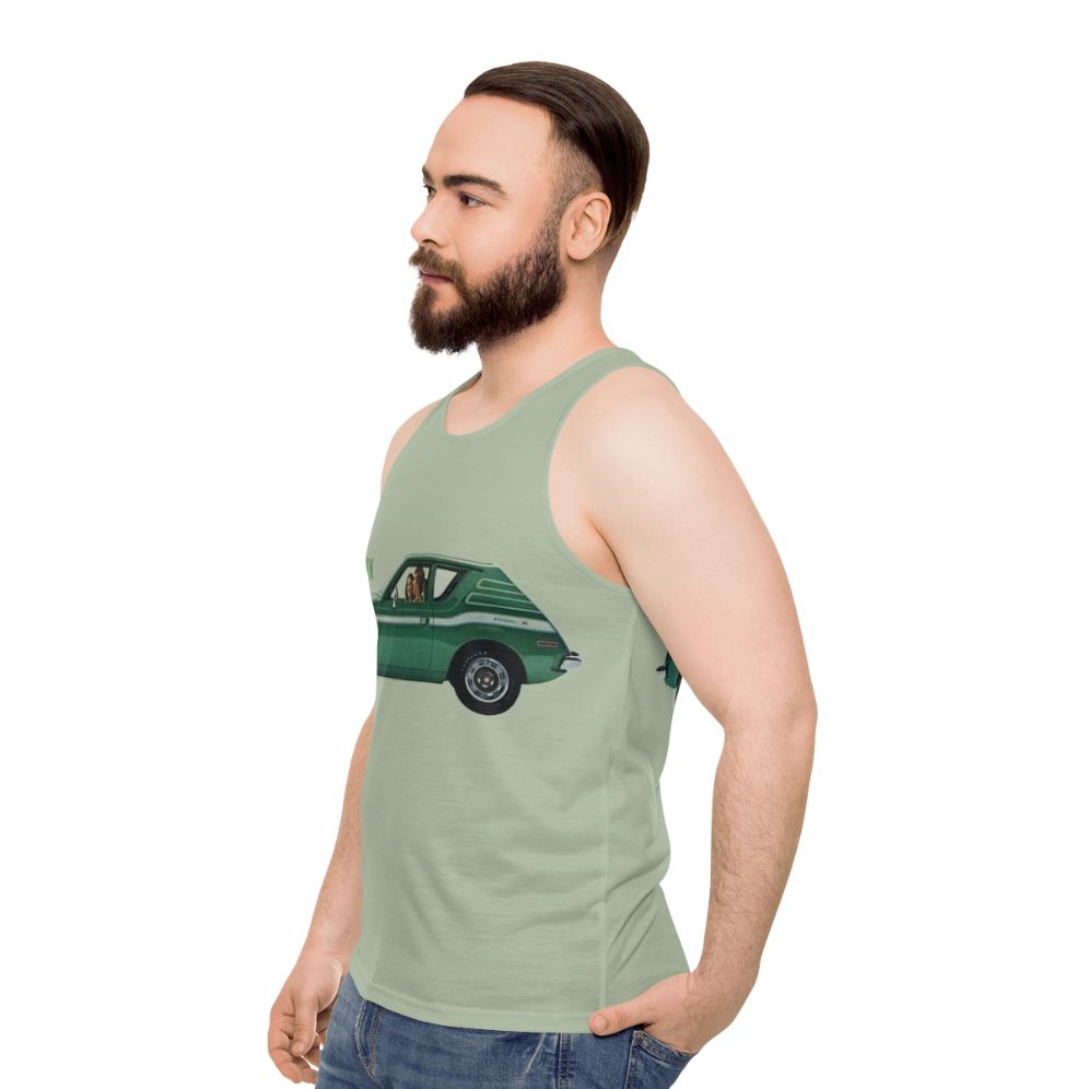 Retro 1970s AMC Gremlin unisex tank top - men side