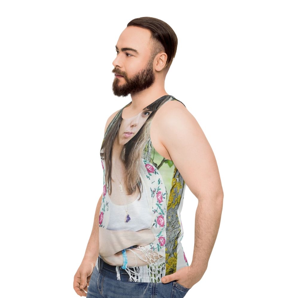 Alynda Segarra unisex retro aesthetic tank top - men side