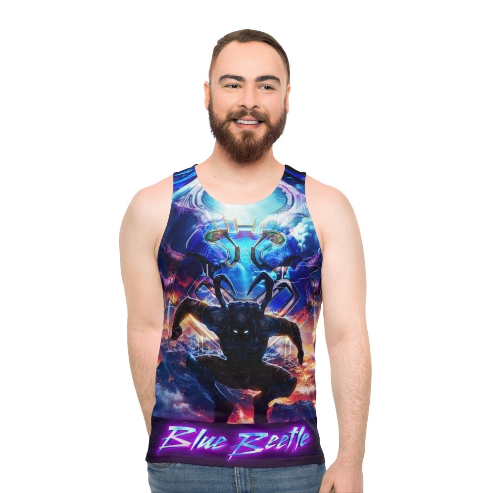 Blue Beetle Superhero Comic Book Unisex Tank Top - men