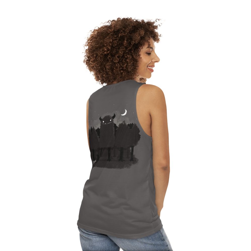 Spooky Monster Hunting Unisex Tank Top - women back