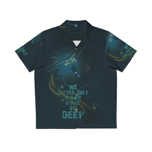Subnautica-inspired Hawaiian shirt with deep-sea elements