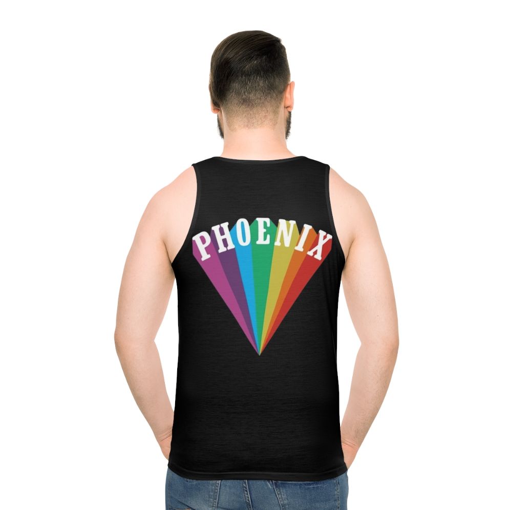 Phoenix Band Unisex Rainbow Tank Top - men back