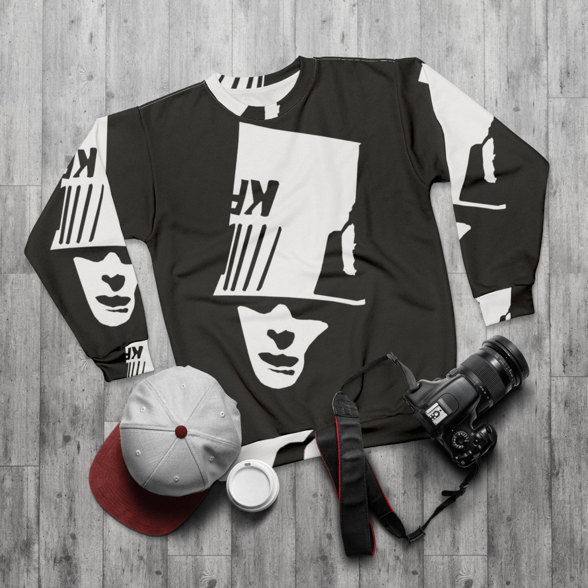 Buckethead Musician Sweatshirt - flat lay