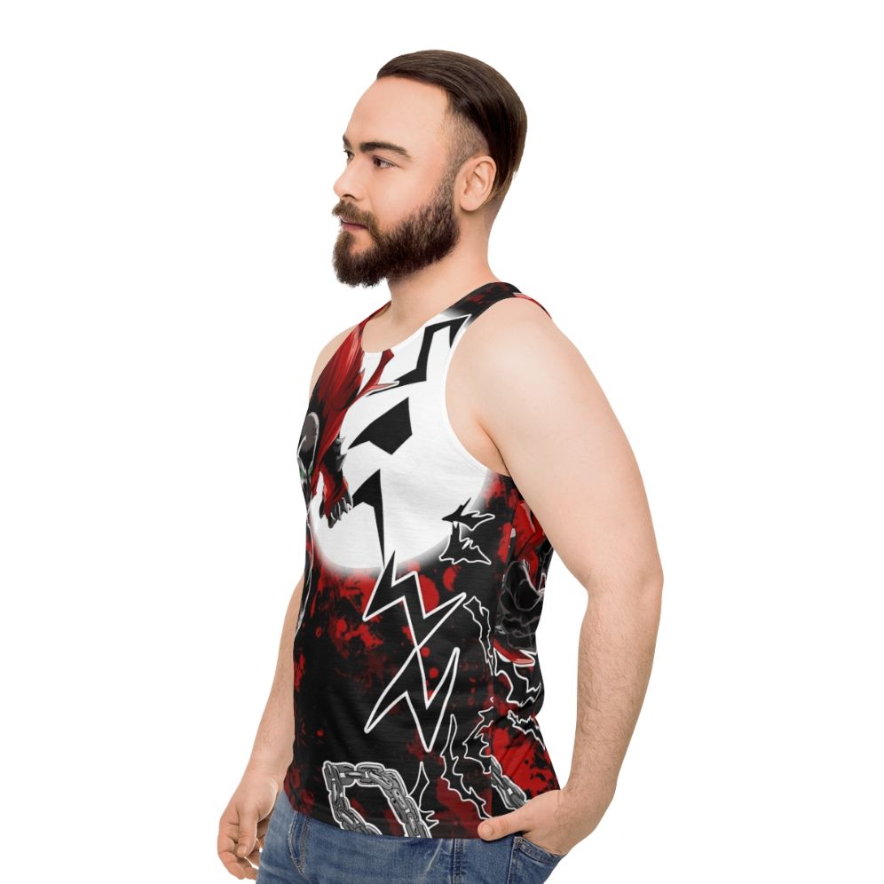 Spawn All Over Red Unisex Tank Top - men side