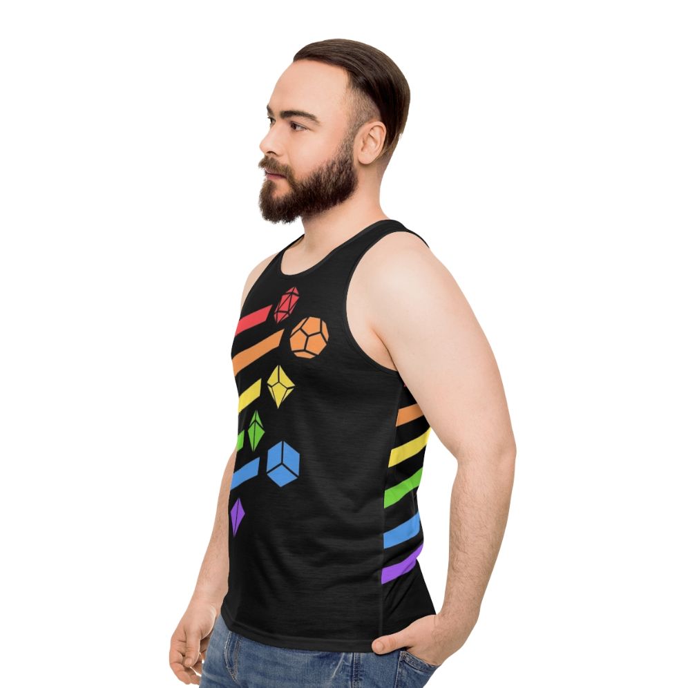 Tabletop RPG Dice Set Unisex Tank Top - men side