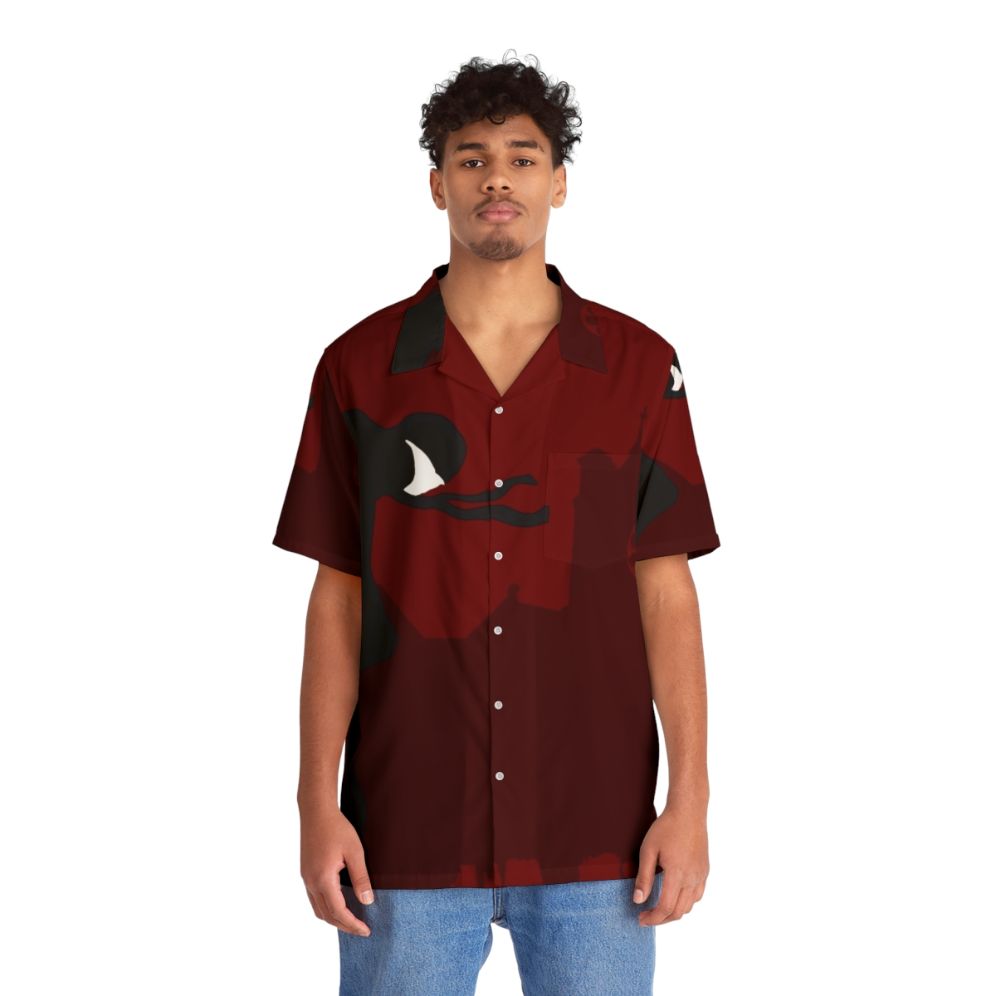 Daredevil "The Devil of Hell's Kitchen" Minimalist Hawaiian Shirt - People Front