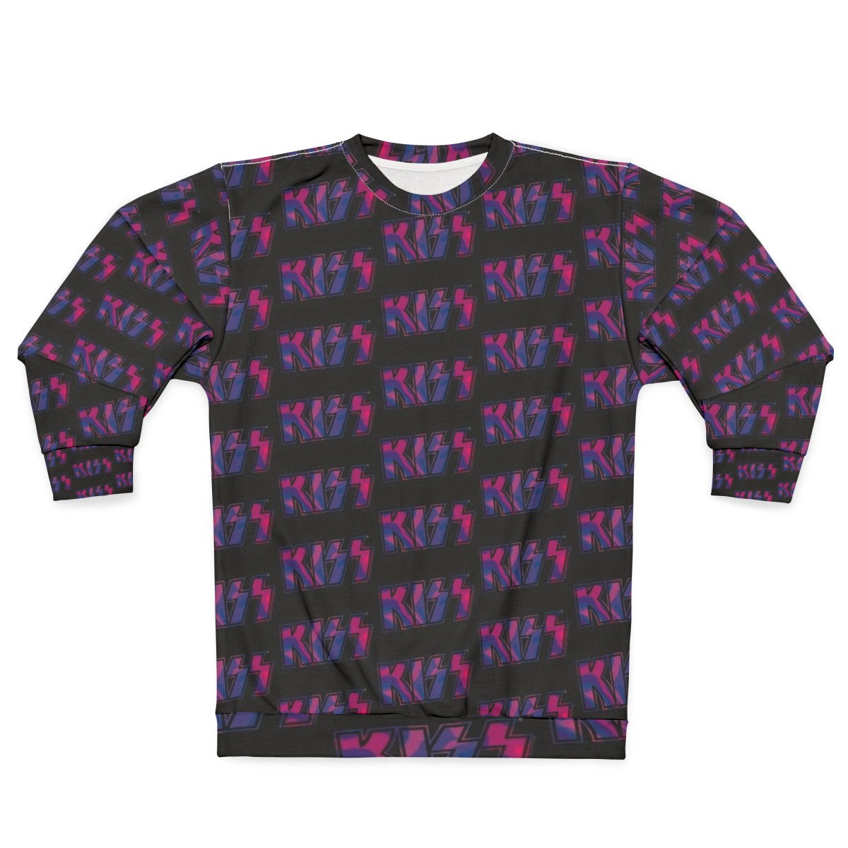 Kiss the Band Pink and Purple Tie Dye Sweatshirt