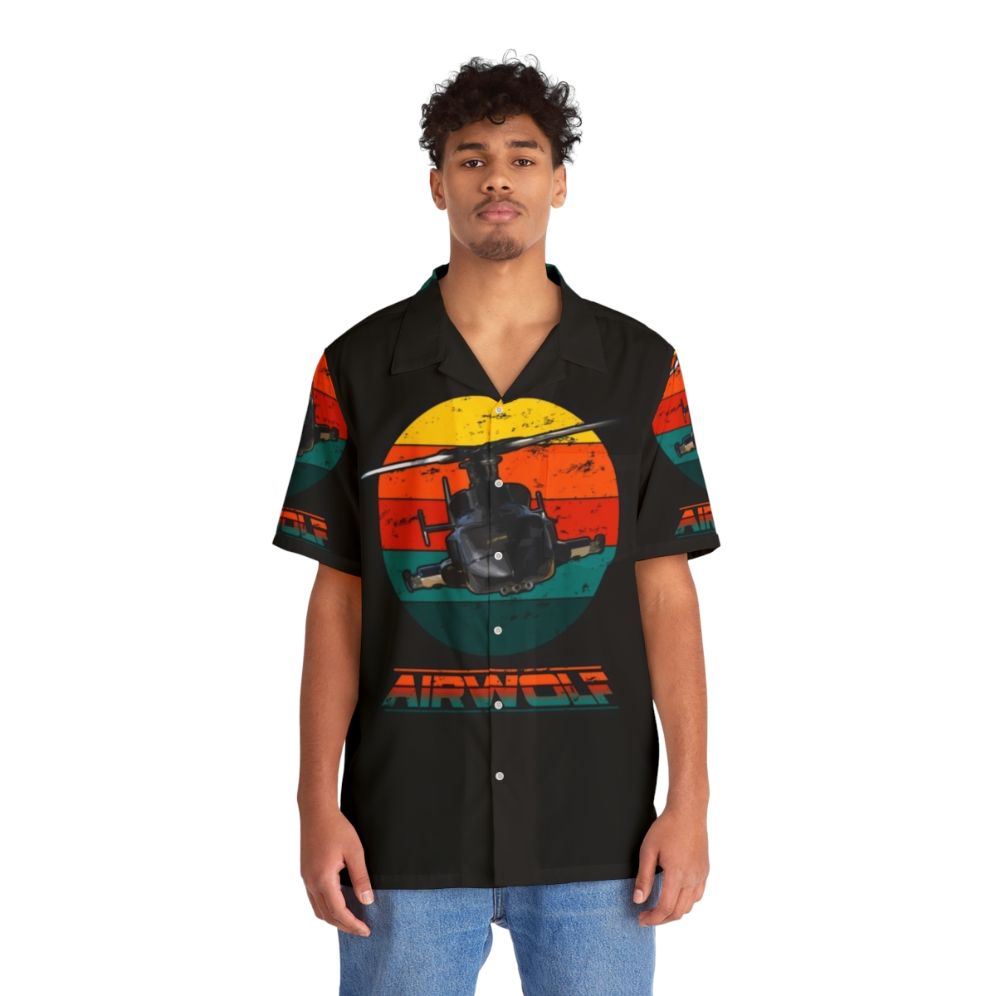 80s Retro Classic Airwolf Sunset Hawaiian Shirt - Lifestyle