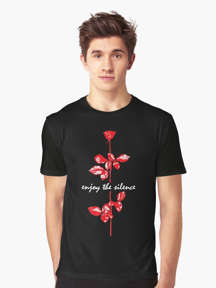 Depeche Mode "Enjoy The Silence" graphic t-shirt with rose design - Men