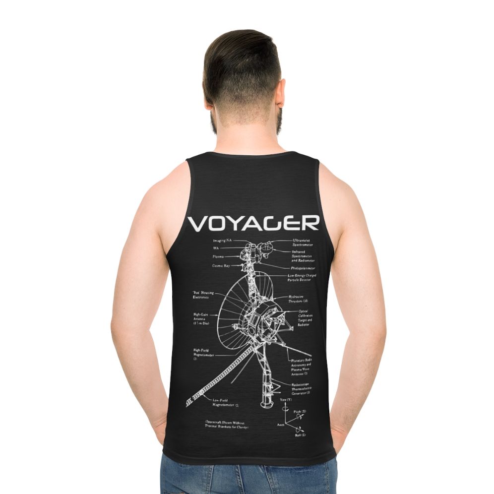 Voyager space program unisex tank top - men back