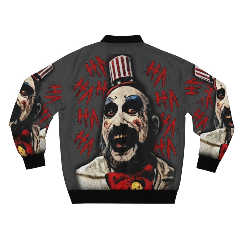 Captain Spaulding Bomber Jacket with horror movie and cult classic imagery - Back