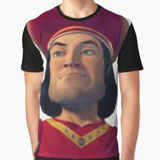 Lord Farquaad from Shrek graphic printed on a t-shirt