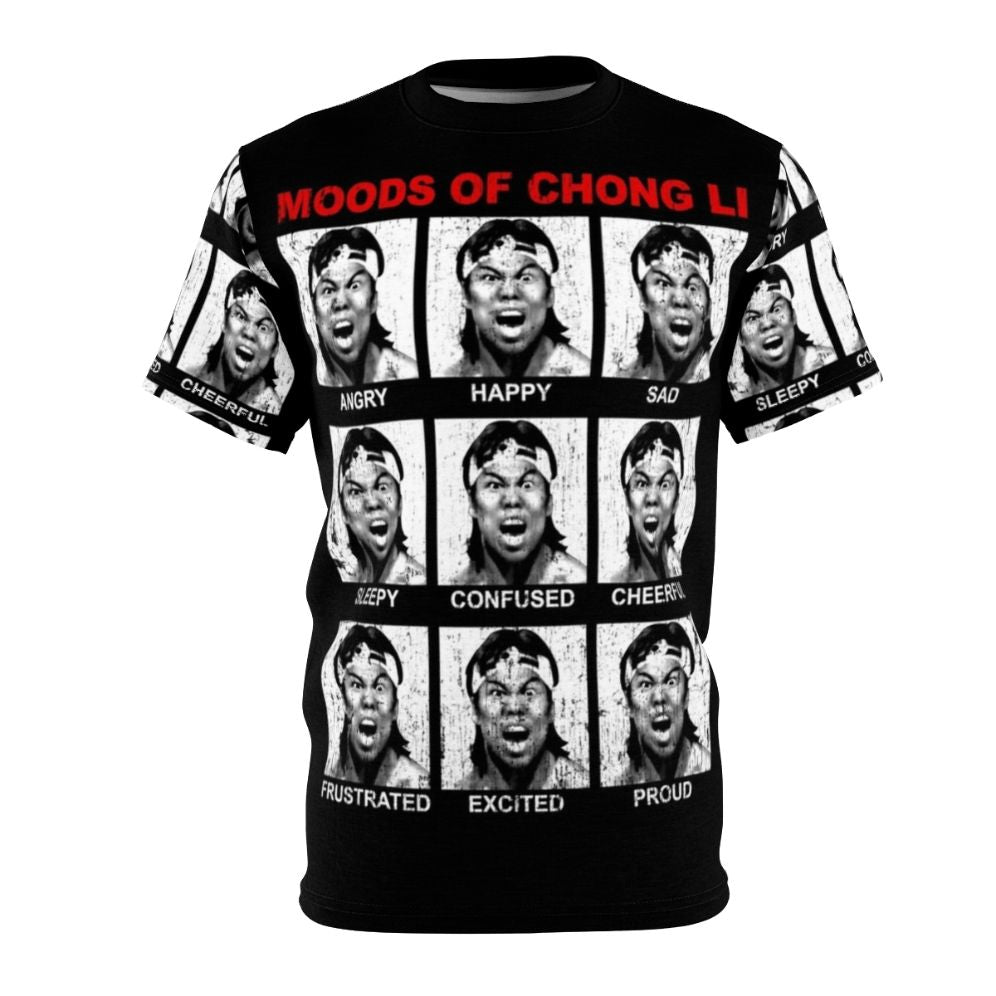 Vintage-style t-shirt featuring Chong Li's moods from the 80s action movie Bloodsport