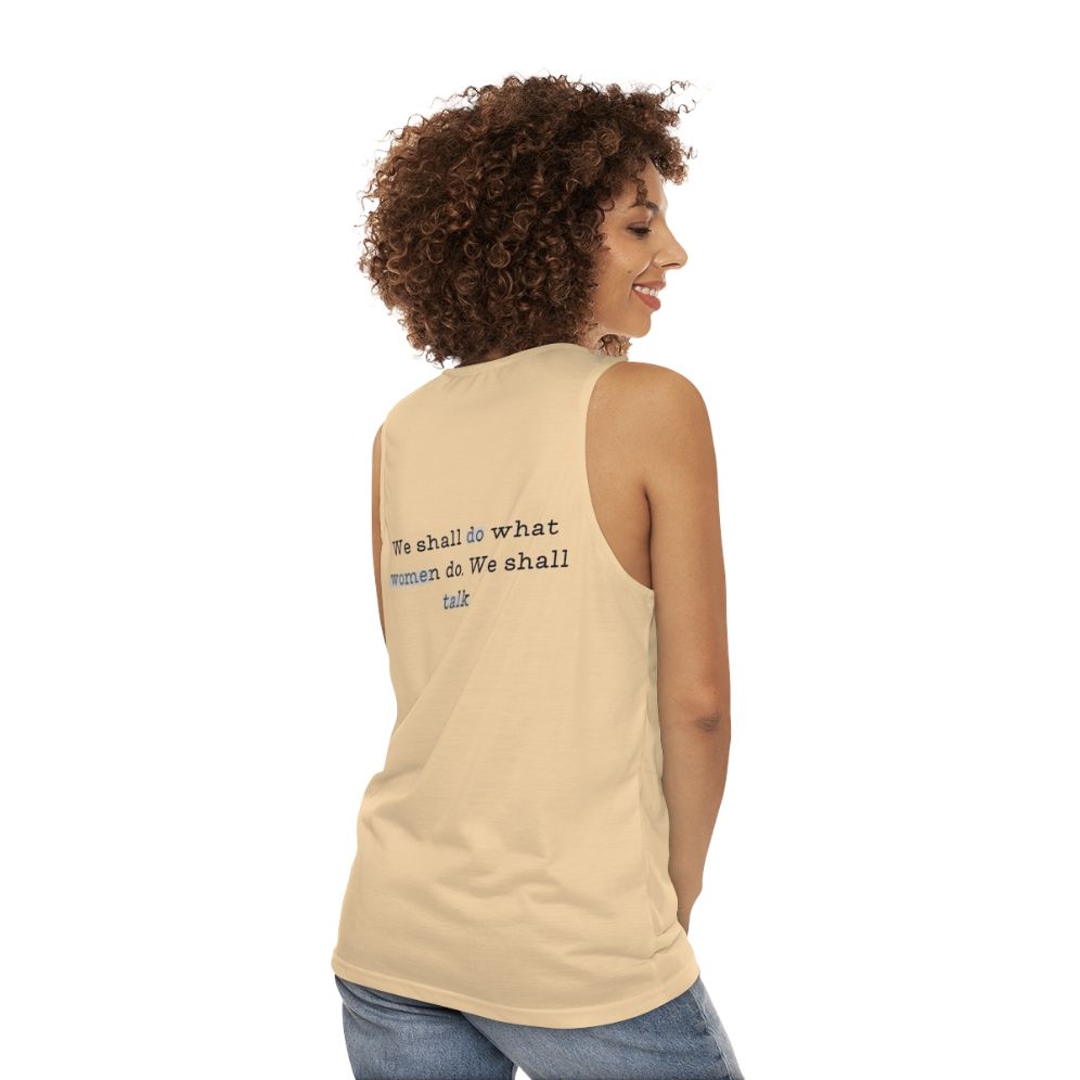 Violet Bridgerton Unisex Tank Top with Bridgerton Quotes - women back