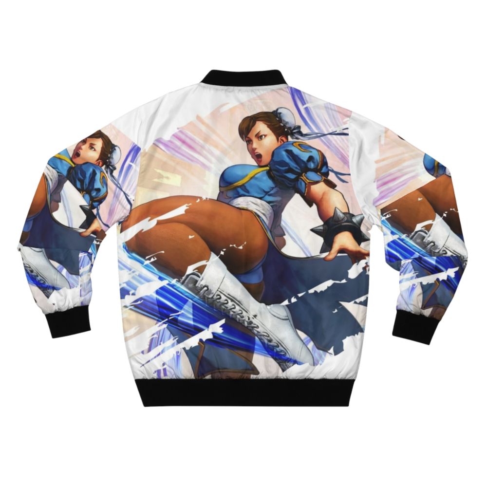 Chun Li Videogame Character Bomber Jacket - Back