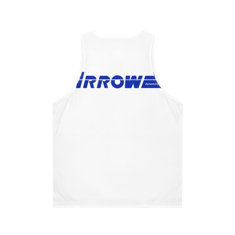 Retro "Legacy Of Arrow" Blue Unisex Tank Top - Back