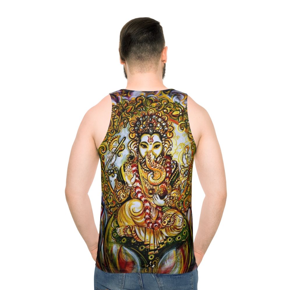 Lord Ganesha Unisex Tank Top - men back