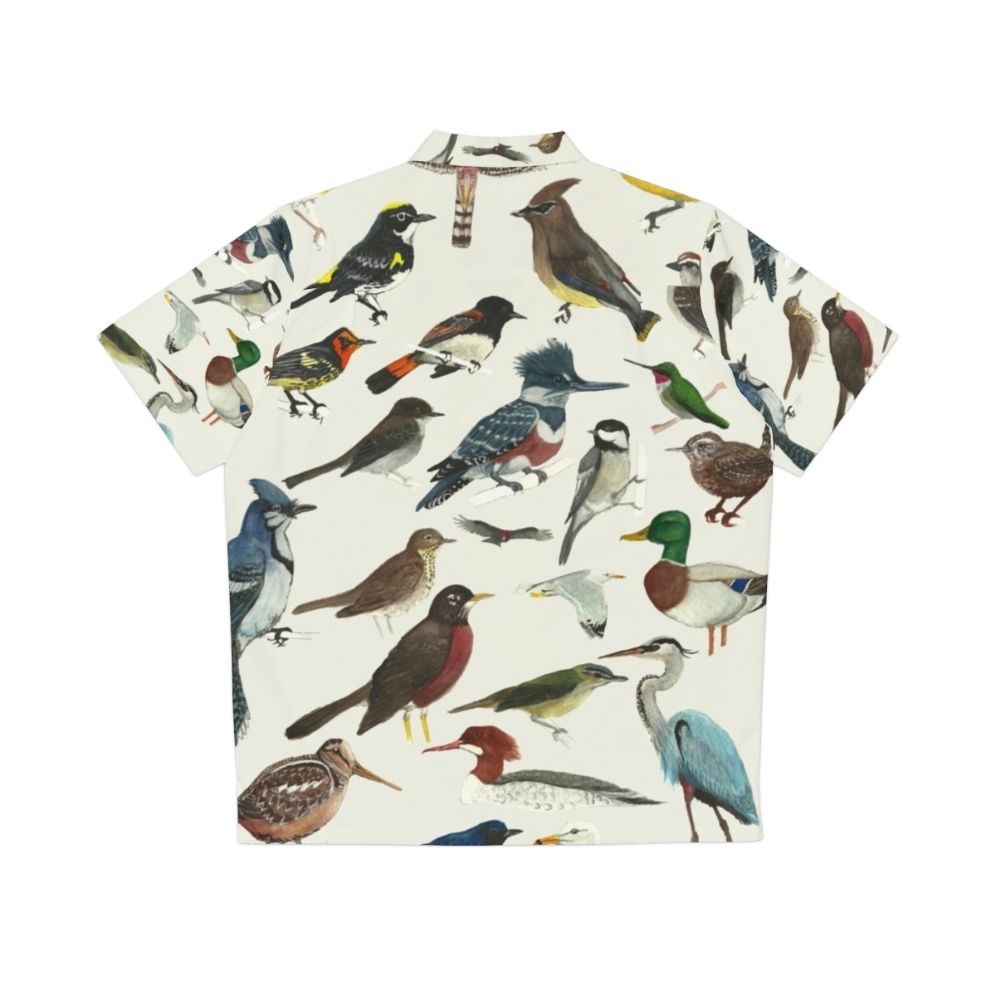 Bird-themed Hawaiian shirt featuring vibrant bird species - Back