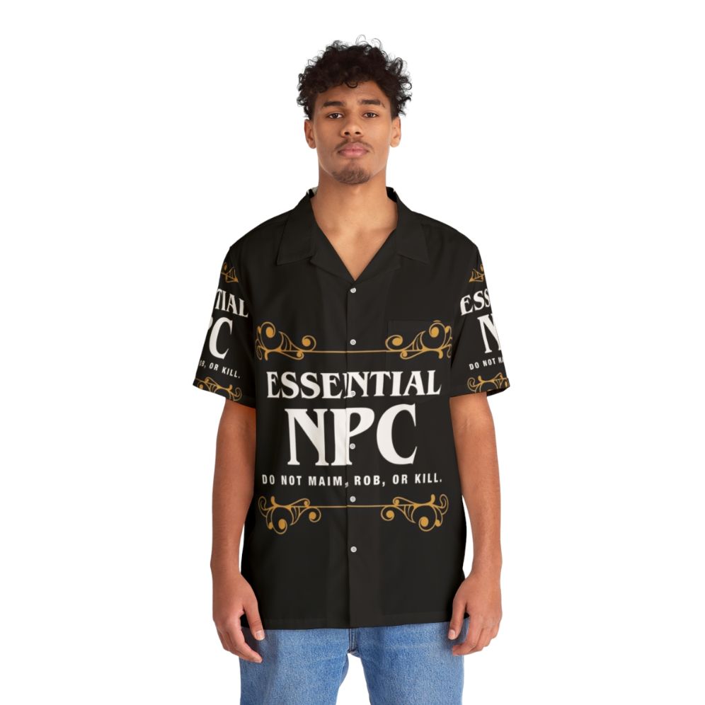 Authentic NPC Gaming Hawaiian Shirt for Dungeons and Dragons Fans - People Front