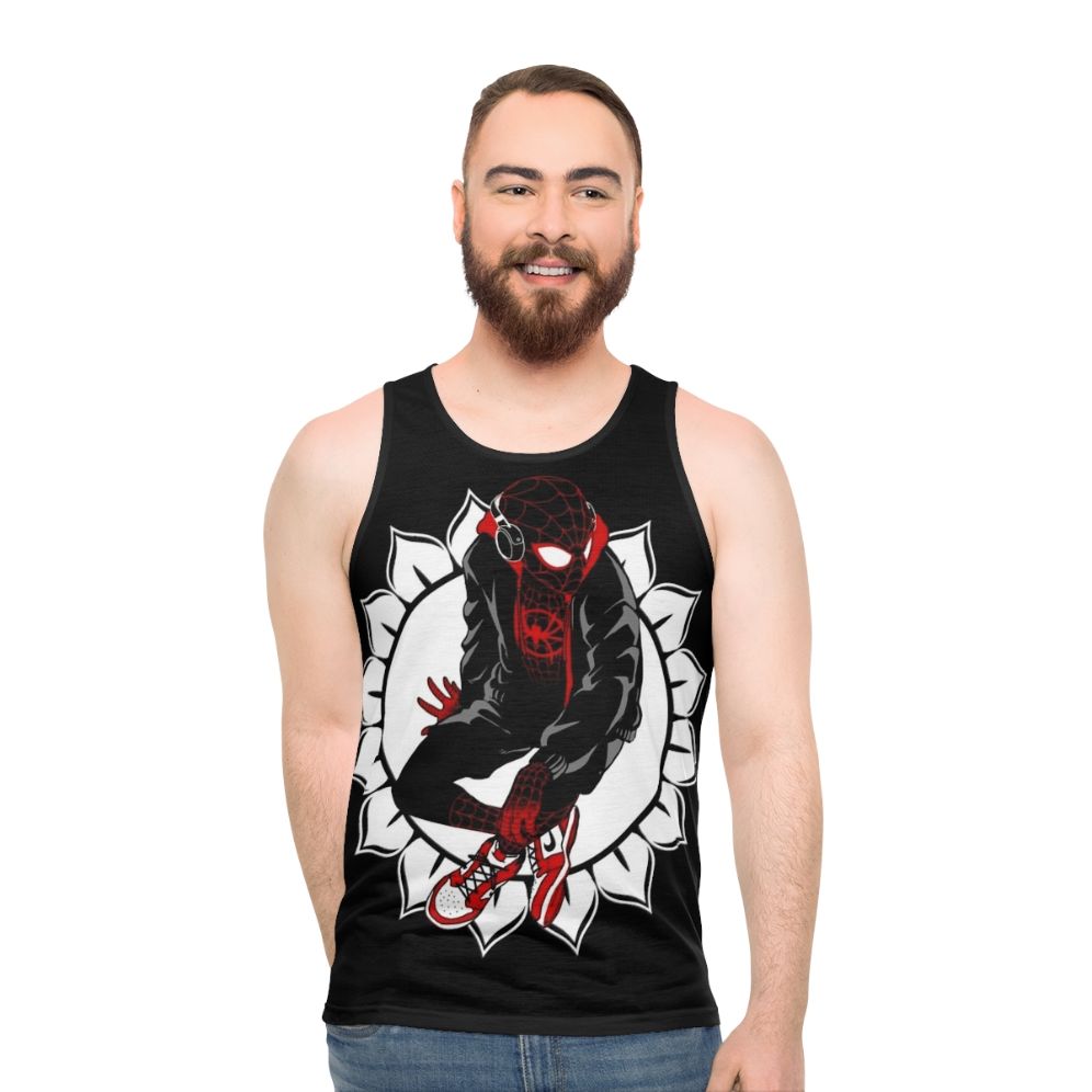 White Sunflower Spider Unisex Tank Top - men