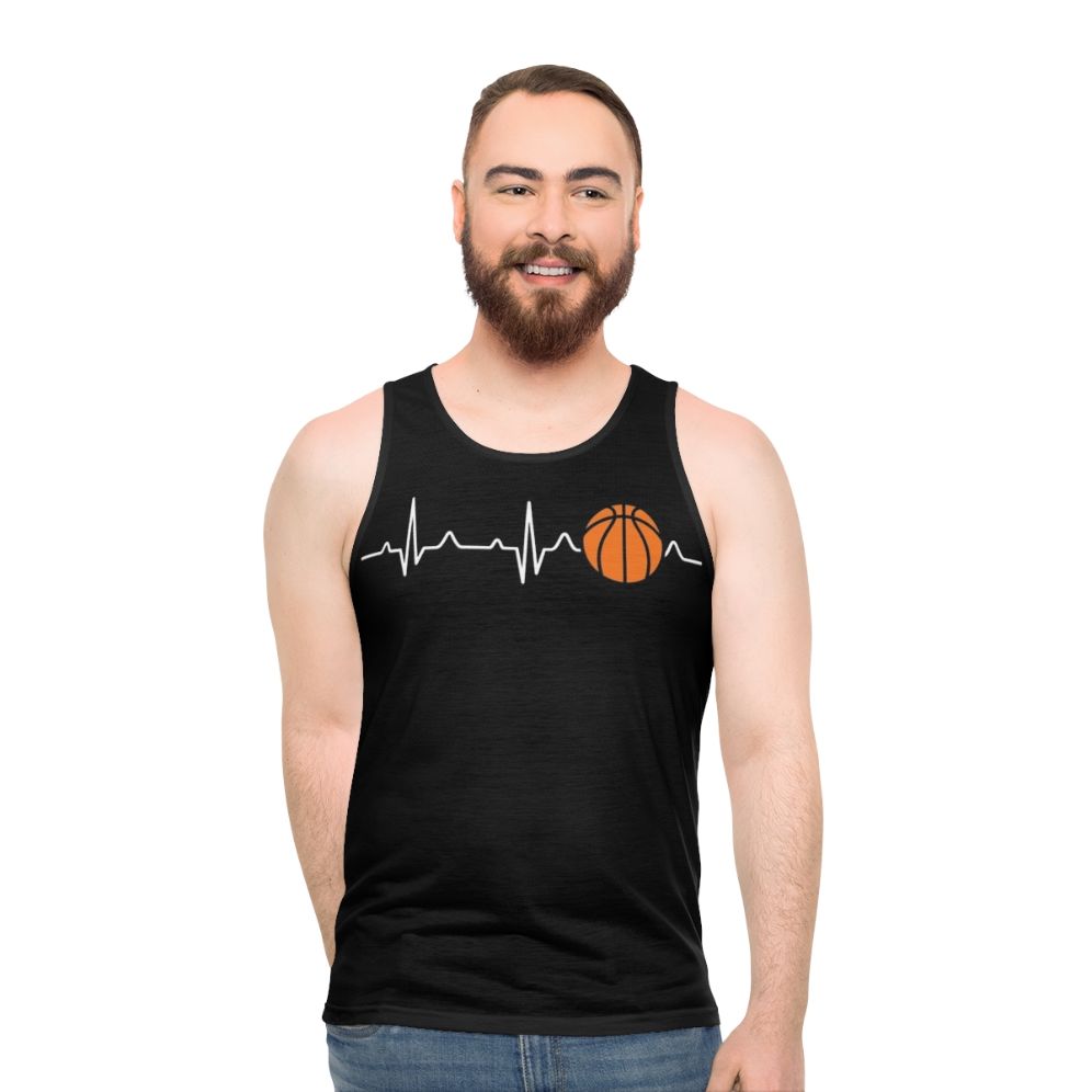 Basketball Heartbeat Unisex Tank Top - men