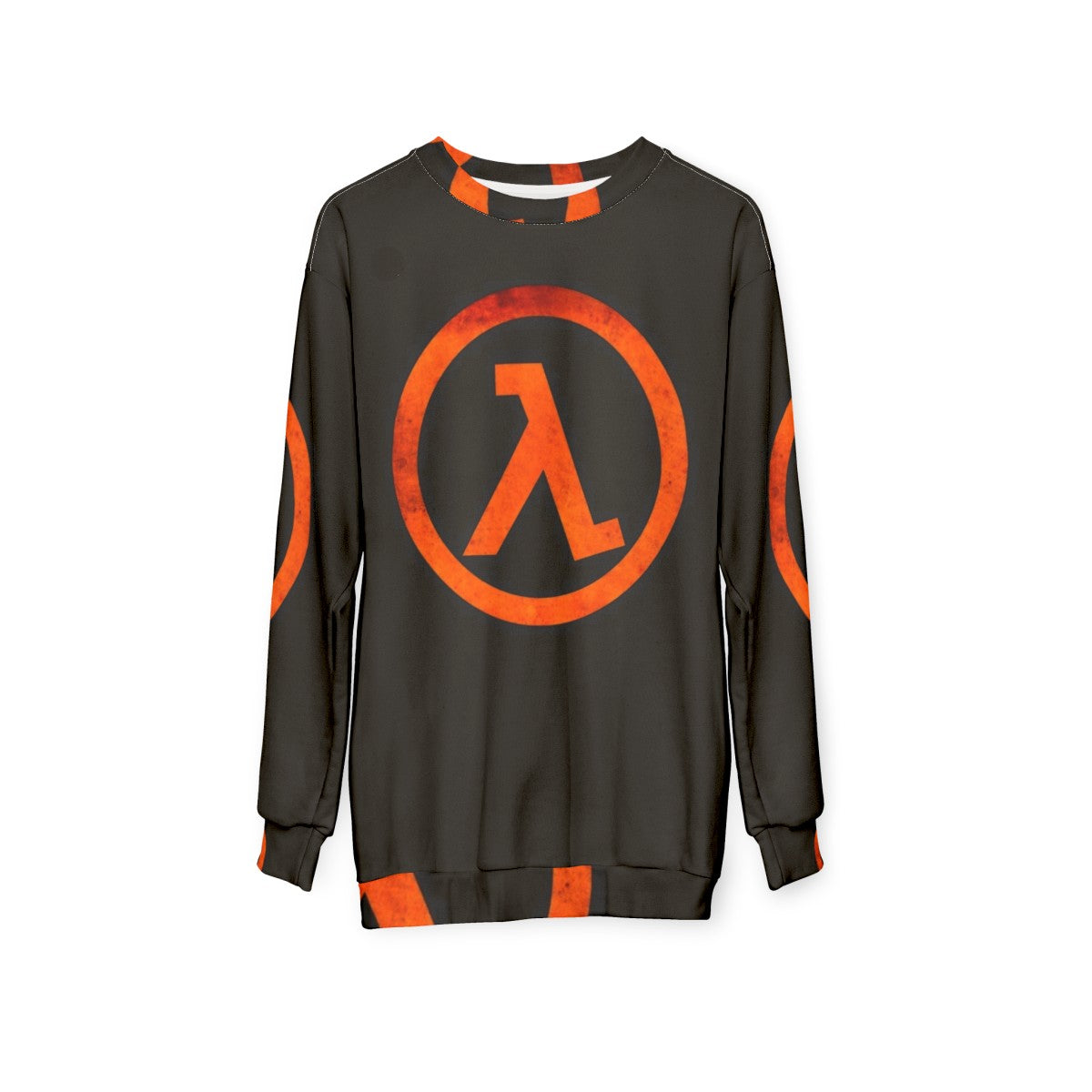 Retro Gaming Geek Half Life Rust Logo Sweatshirt - hanging