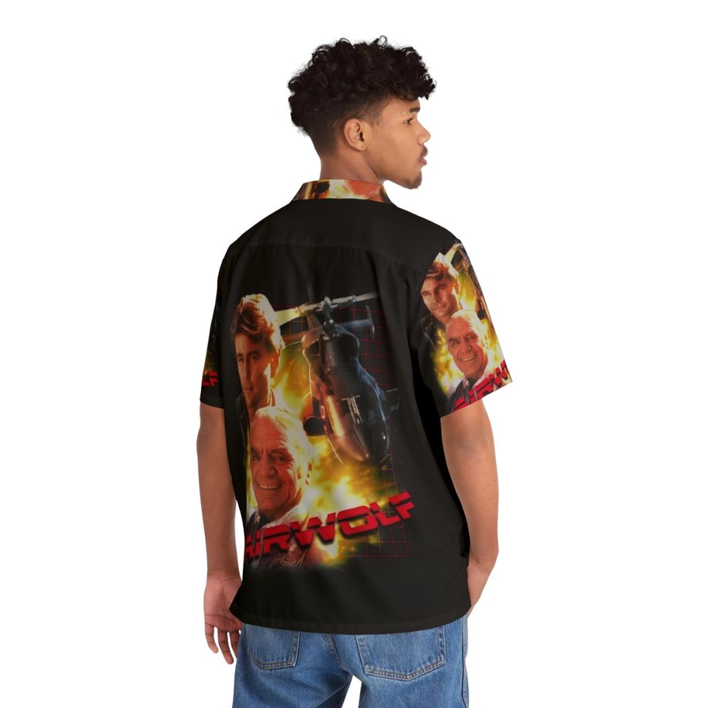 Retro 80s Airwolf Hawaiian Shirt - People Back