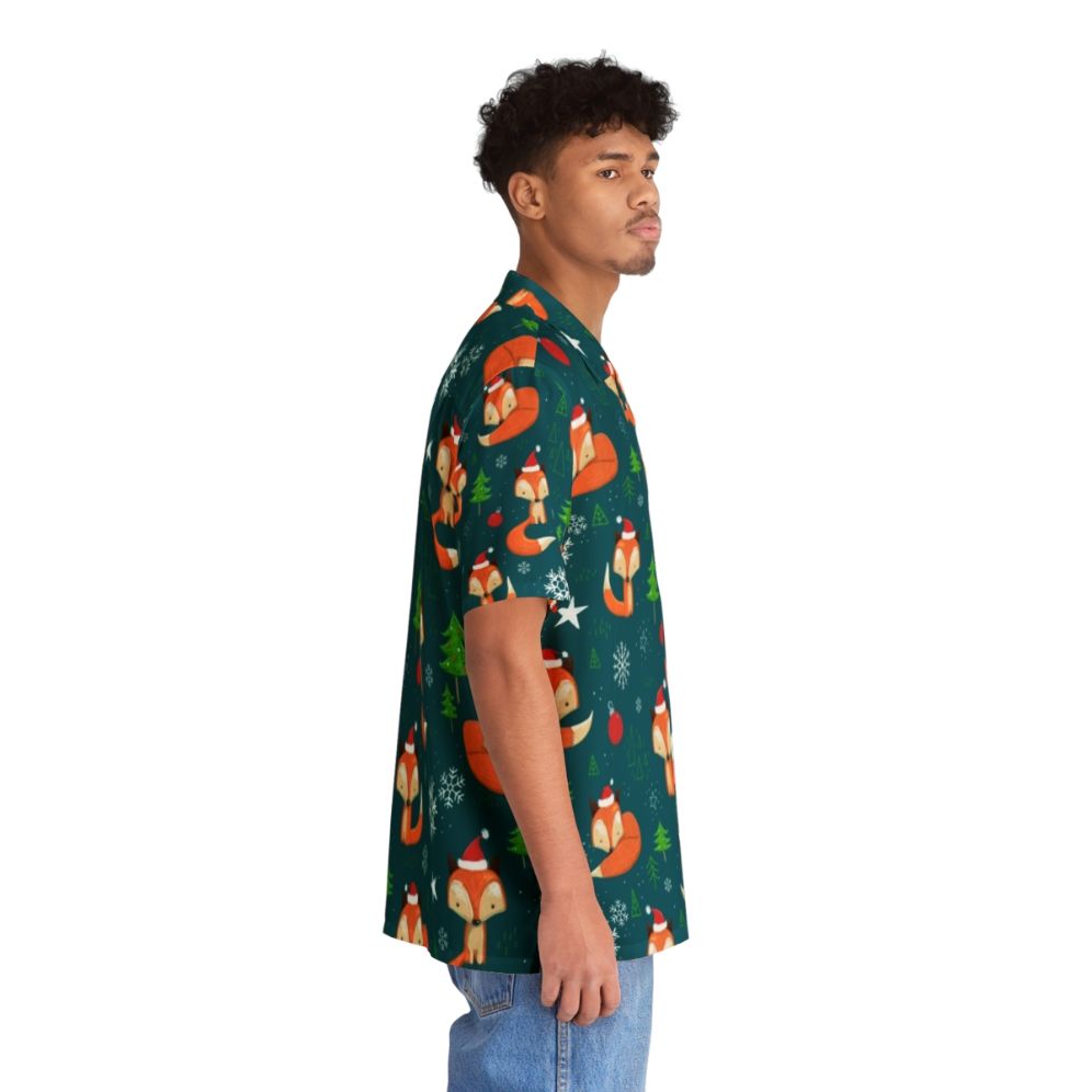 Winter Fox Christmas Holiday Hawaiian Shirt - People Pight