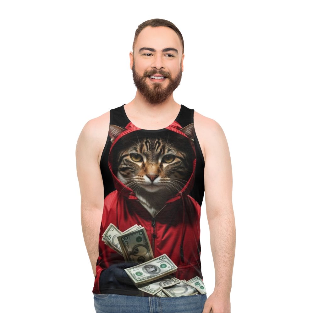 Money Heist La Casa De Papel Cat Unisex Tank Top - men