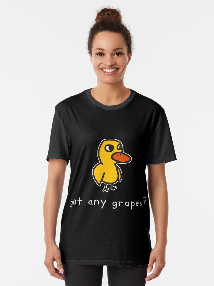 "Got Any Grapes?" Graphic T-Shirt featuring the iconic duck song meme - Women