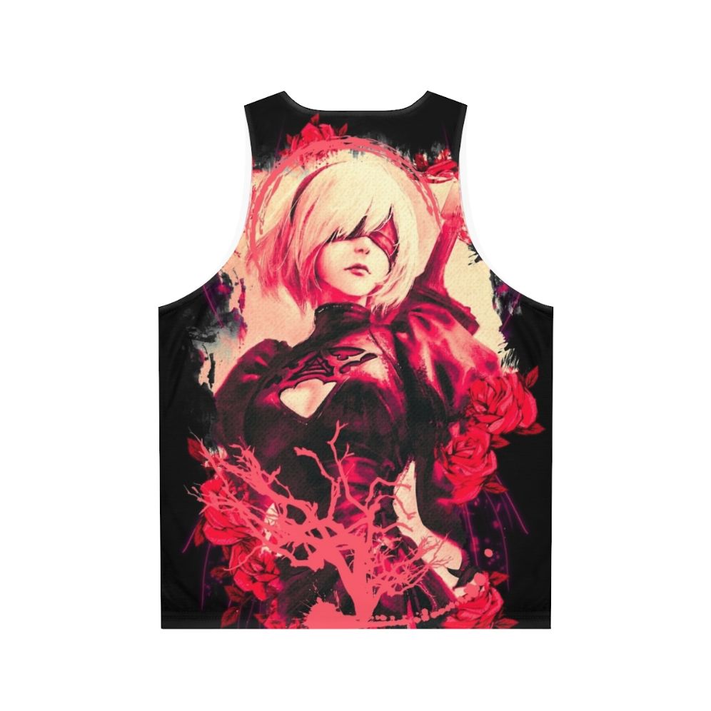 2B Nier Automata Anime Girl Unisex Tank Top - Back