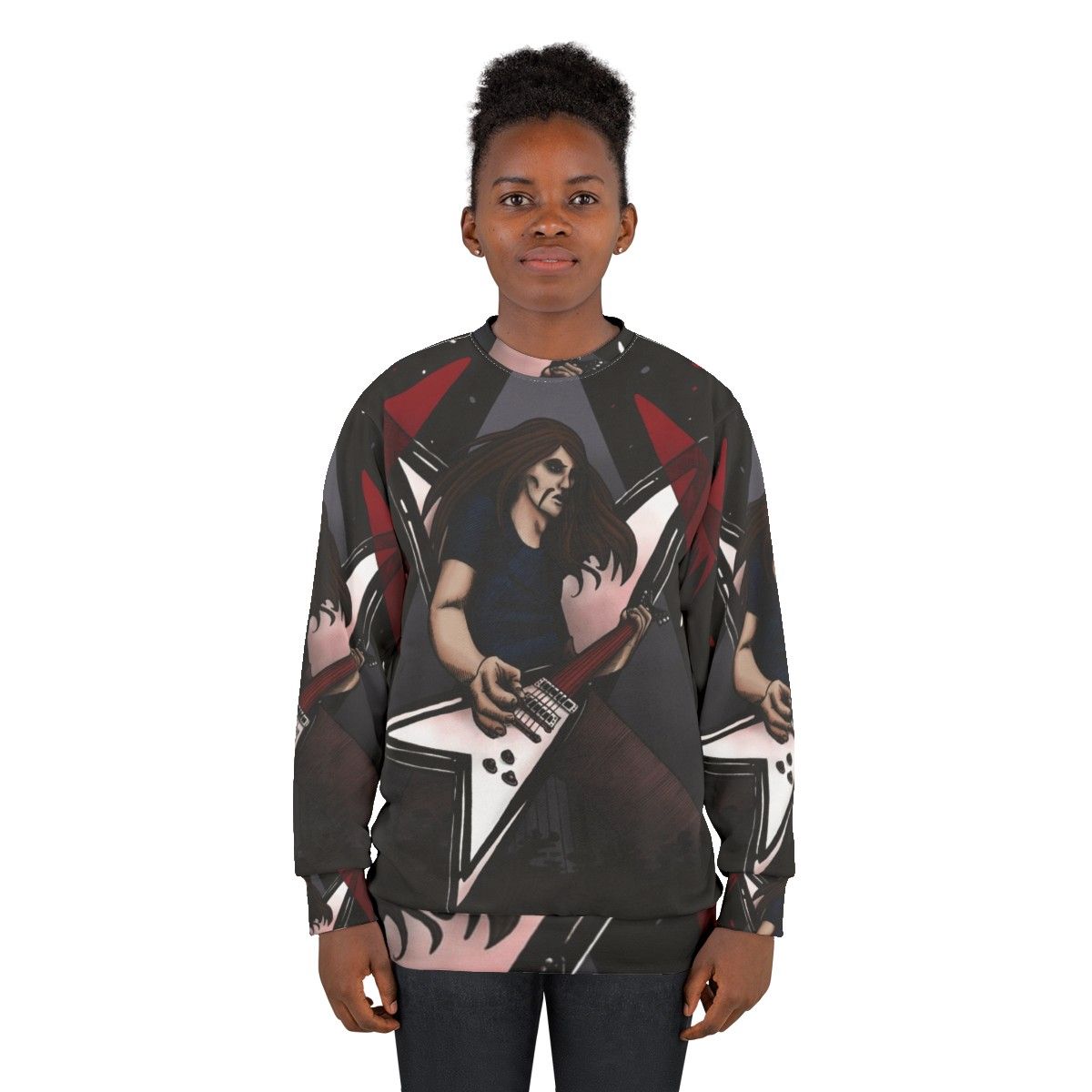 Metalocalypse Toki Wartooth Playing Guitar on Stage Graphic Sweatshirt - women