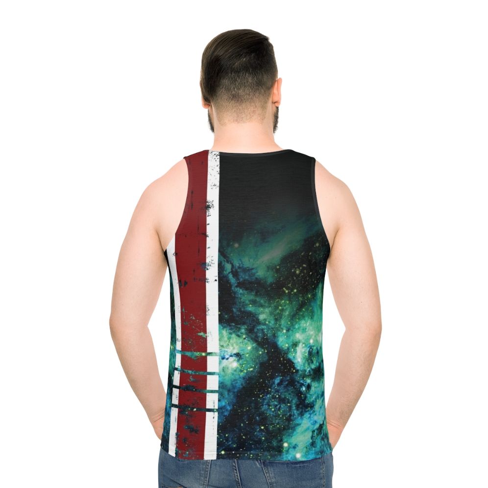 Mass Effect N7 Armor Stripe Unisex Tank Top - men back