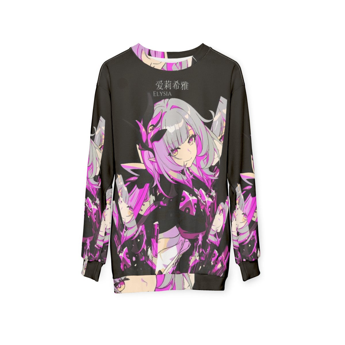 Reflection Crystal Sweatshirt with Fantasy Anime Manga Game Inspired Design - hanging