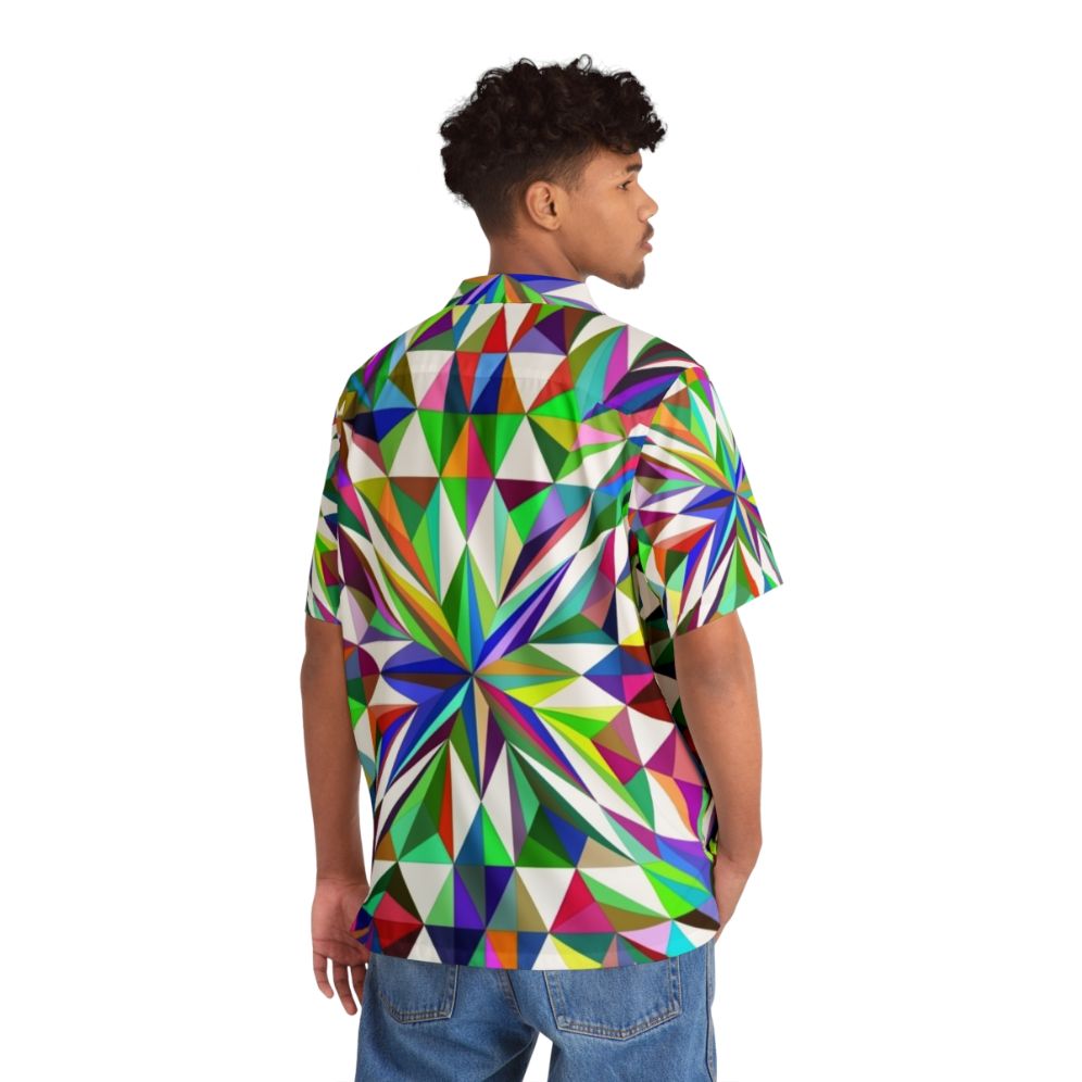 Starlight Hawaiian Shirt featuring abstract celestial patterns - People Back