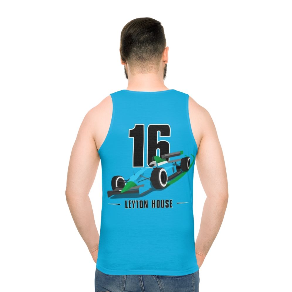 Motorsports-inspired unisex tank top - men back