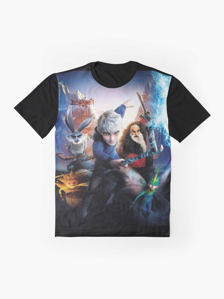 Rise of the Guardians Jack Frost Graphic T-Shirt with snow and ice design - Flat lay