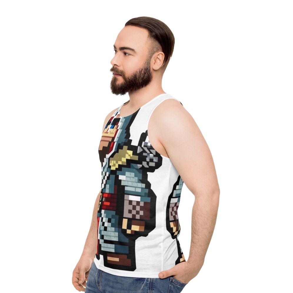 Unisex Pixel Art Assassin's Creed Tank Top - men side