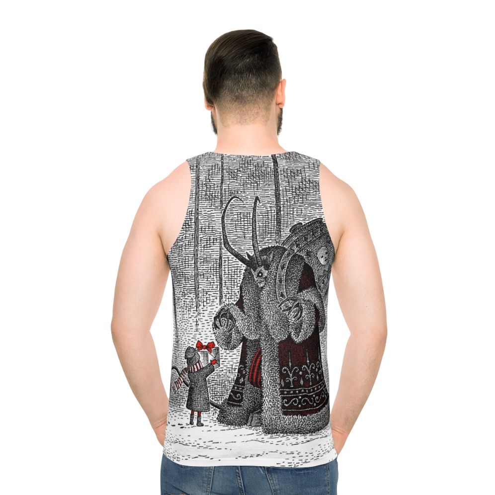 Krampus Christmas Unisex Tank Top - men back