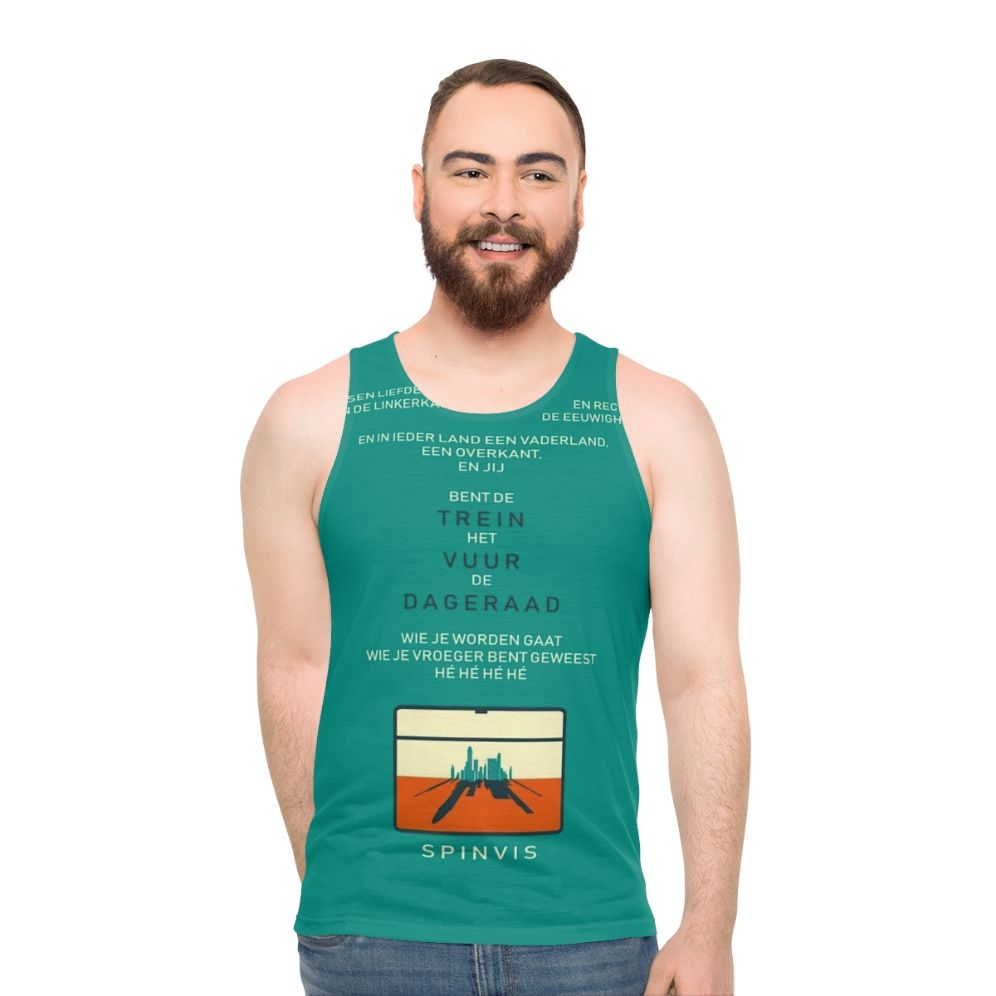 Spinvis 'Trein Vuur Dageraad' Unisex Tank Top - men